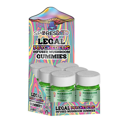 10Kmg Microdose Gummies 20ct Jars / 6 Pack POP Display
