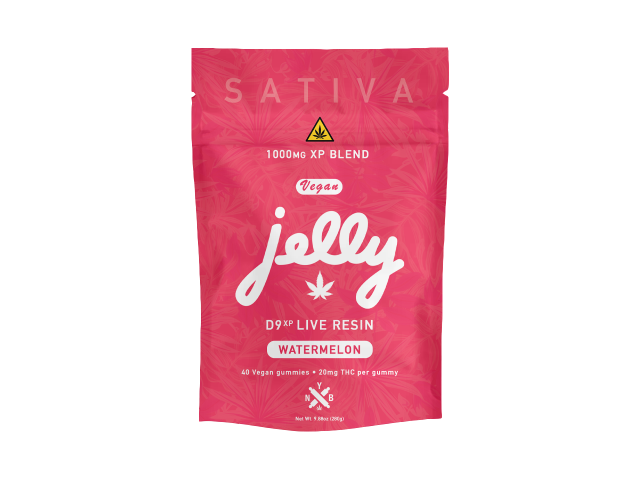 Jelly D9 XP Live Resin Blend 1,000mg Gummy Bag