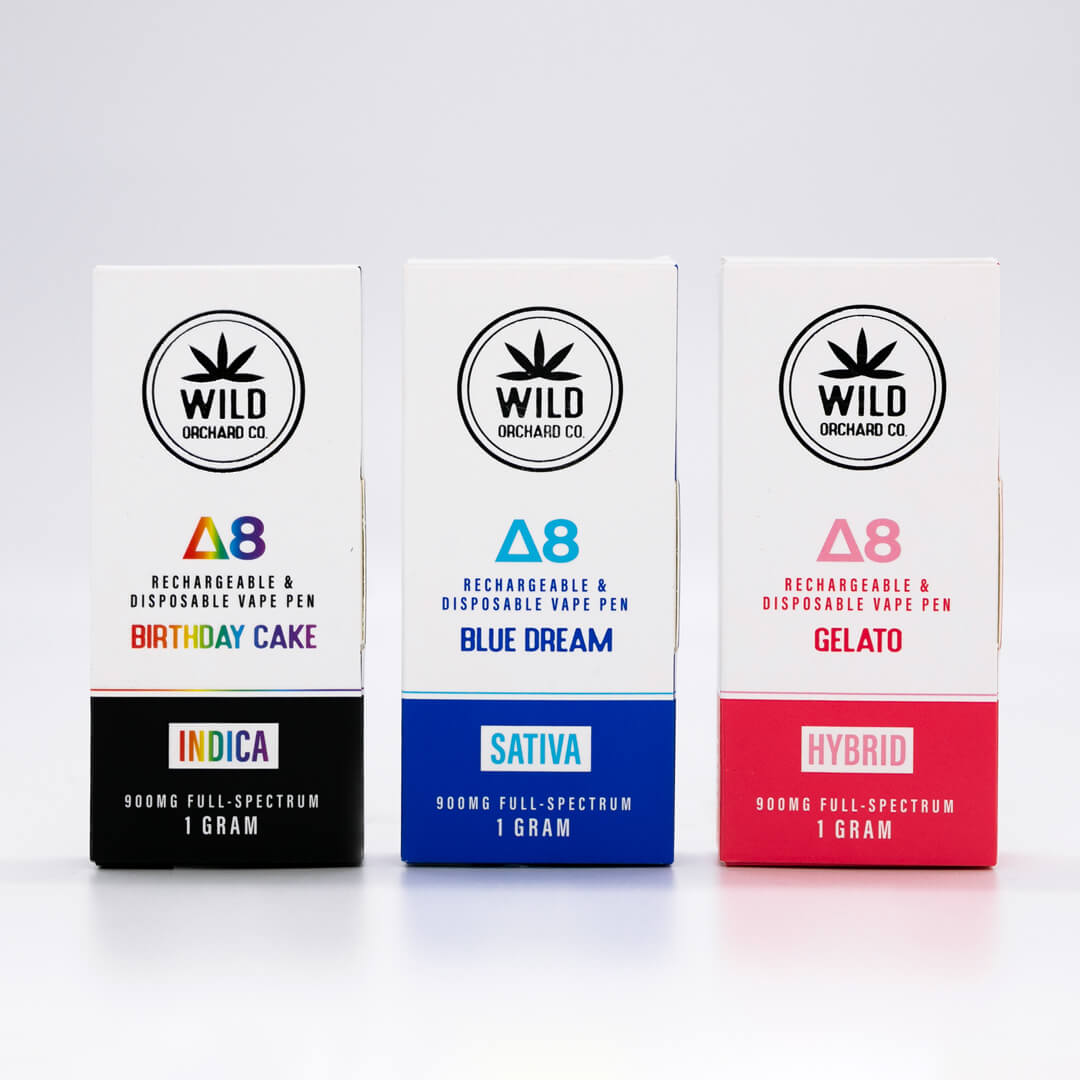 WILD ORCHARD DELTA 8 RECHARGEABLE VAPE PENS 250 mg