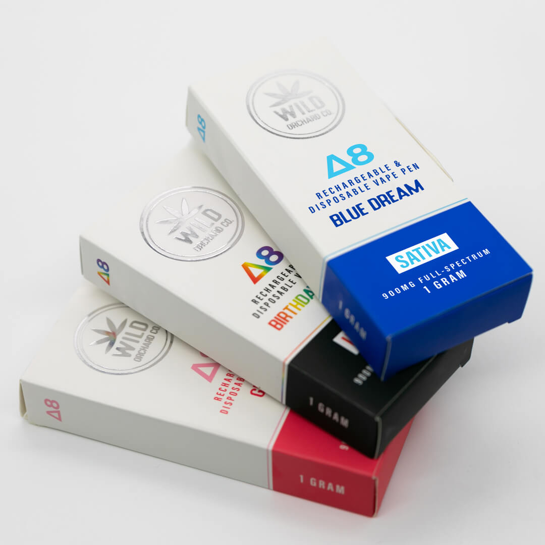 WILD ORCHARD DELTA 8 RECHARGEABLE VAPE PENS 250 mg