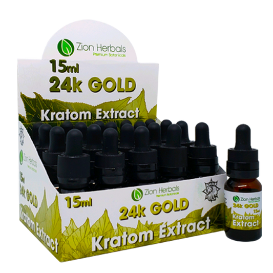 Zion Herbals 15ml 24k Gold Extract Liquid -Box of 20