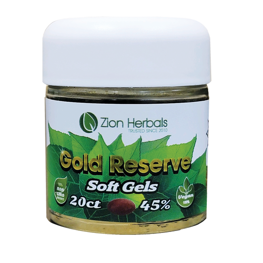 Zion Herbals 45% extract Gelcap Jar 12 Units
