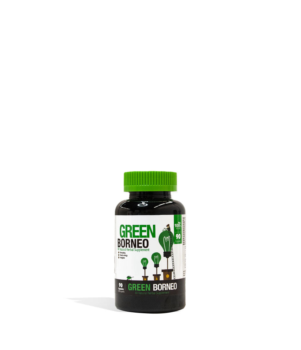 Green Borneo Bumble Bee Supplement Capsules 90ct Front View on White Background