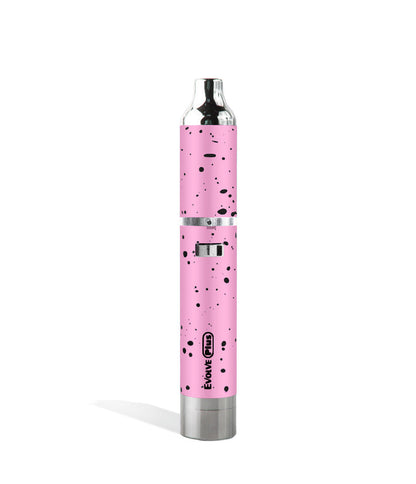 Pink Black Spatter front view Wulf Mods Evolve Plus Concentrate Vaporizer on white studio background