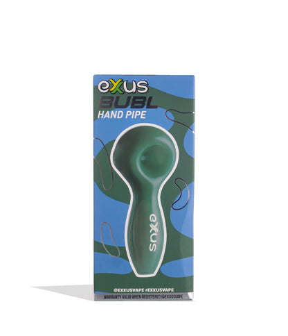 Jade Green Exxus Vape BUBL Hand Pipe 12pk Packaging Front View on White Background