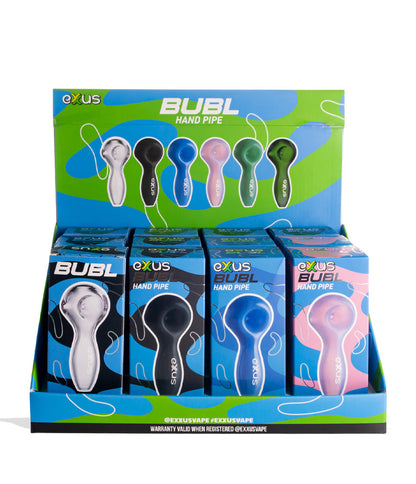 Exxus Vape BUBL Hand Pipe 12pk Front View on White Background
