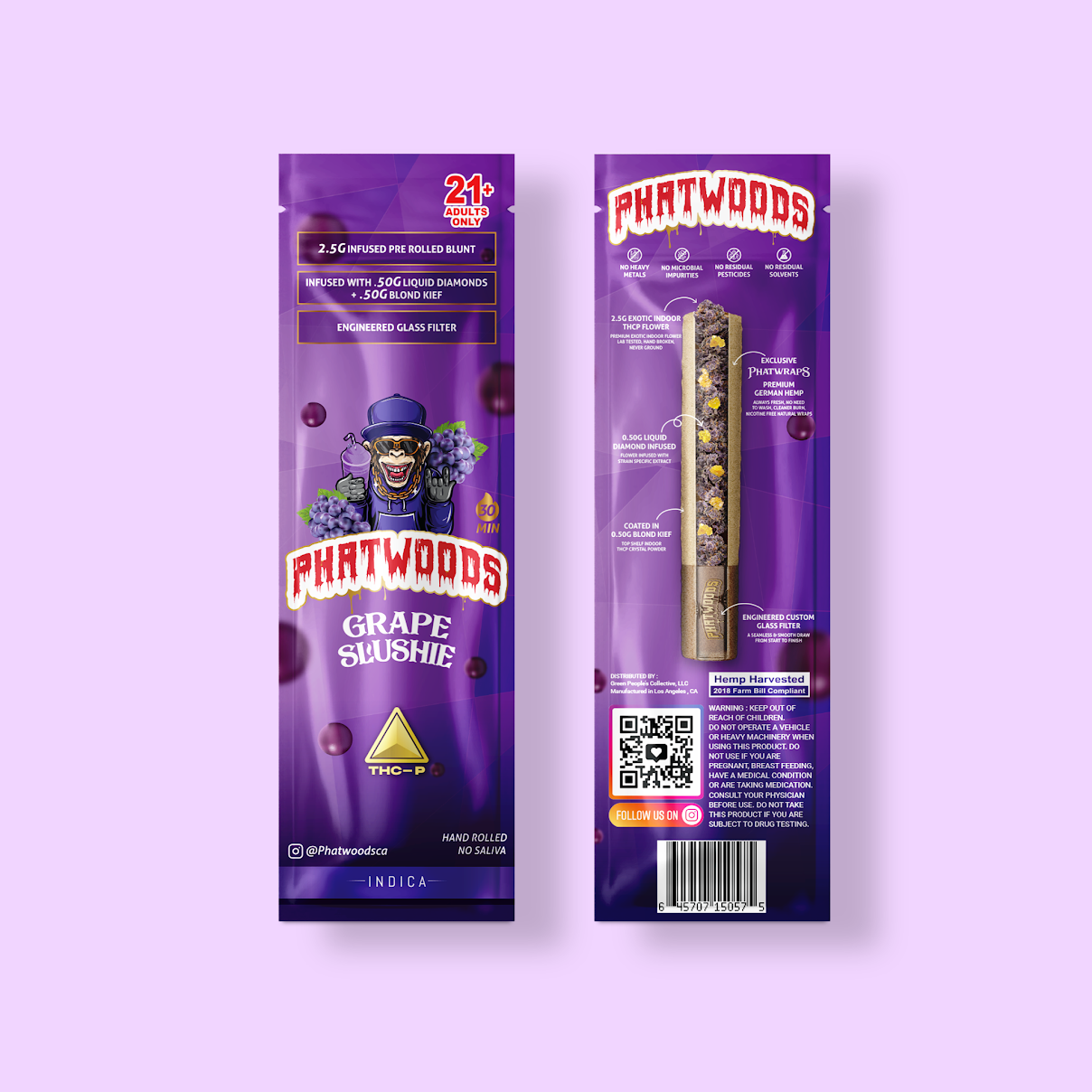 PHATWOODS 3.5Gram THC-P Infused PreRoll Cigars.