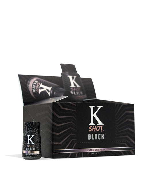 KShot Black Extra Strength Supplement Shot 12pk on white background