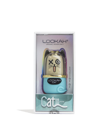 Cyan Lookah Cat 510 Variable Voltage Battery Packaging Front View on White Background