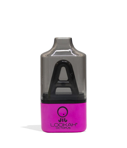 Pink Lookah Octopus Dab Rig Vaporizer Front View on White Background