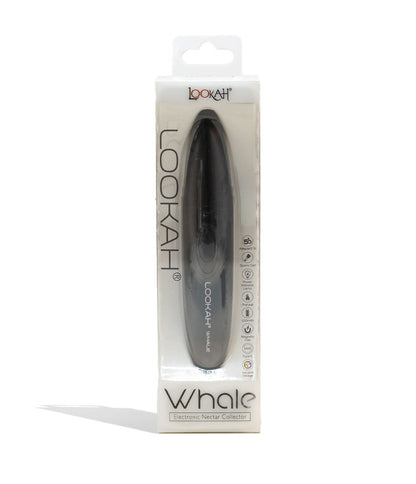 Black Lookah Whale Electronic Nectar Collector Packaging Front View on White Background