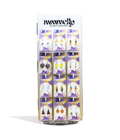 Mmmelty 72pc Earring Display Front View on White Background