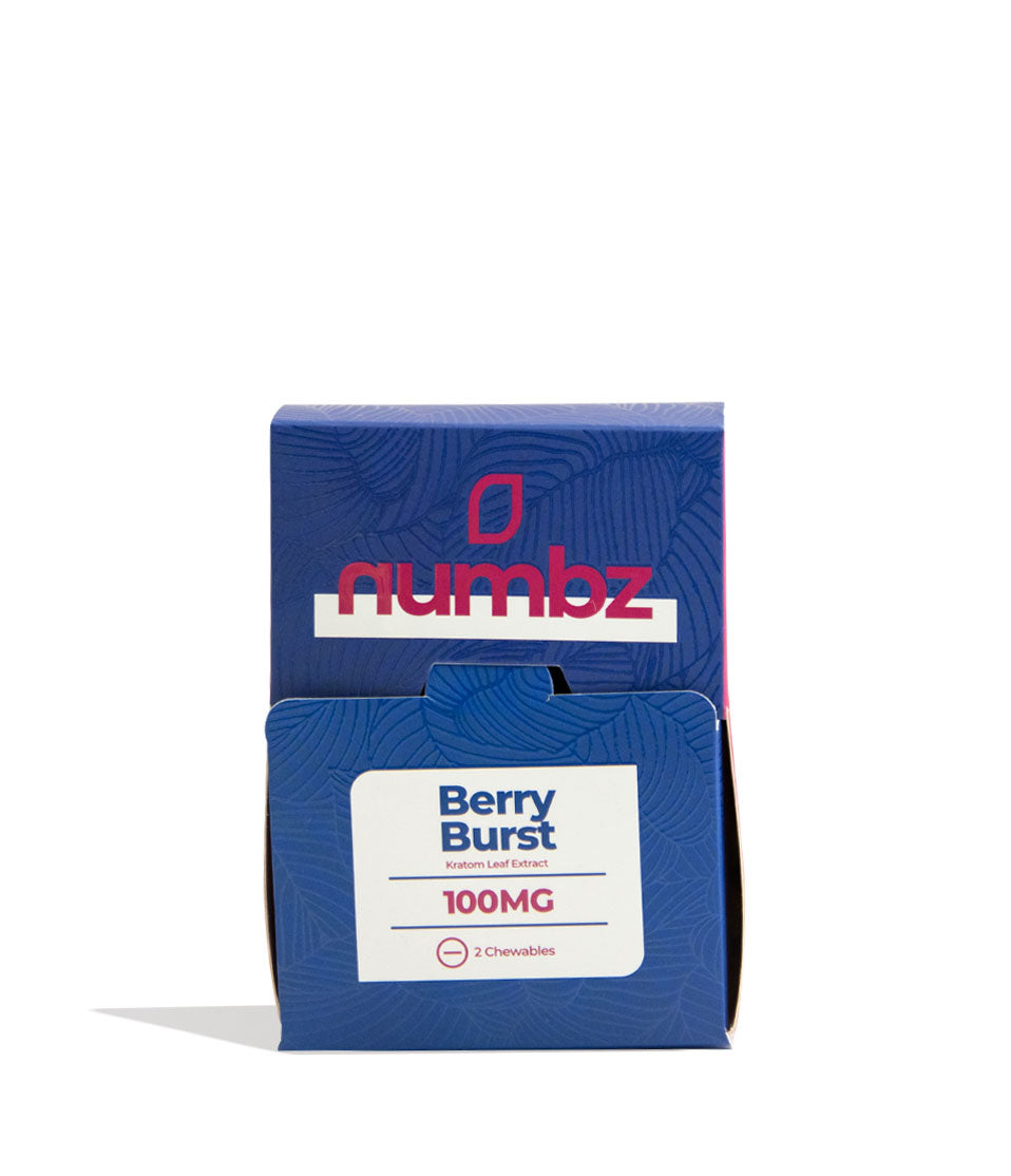 Berry Burst Numbz 7-OH + MIT Chewable Tablets 100mg 20pk Front View on White Background