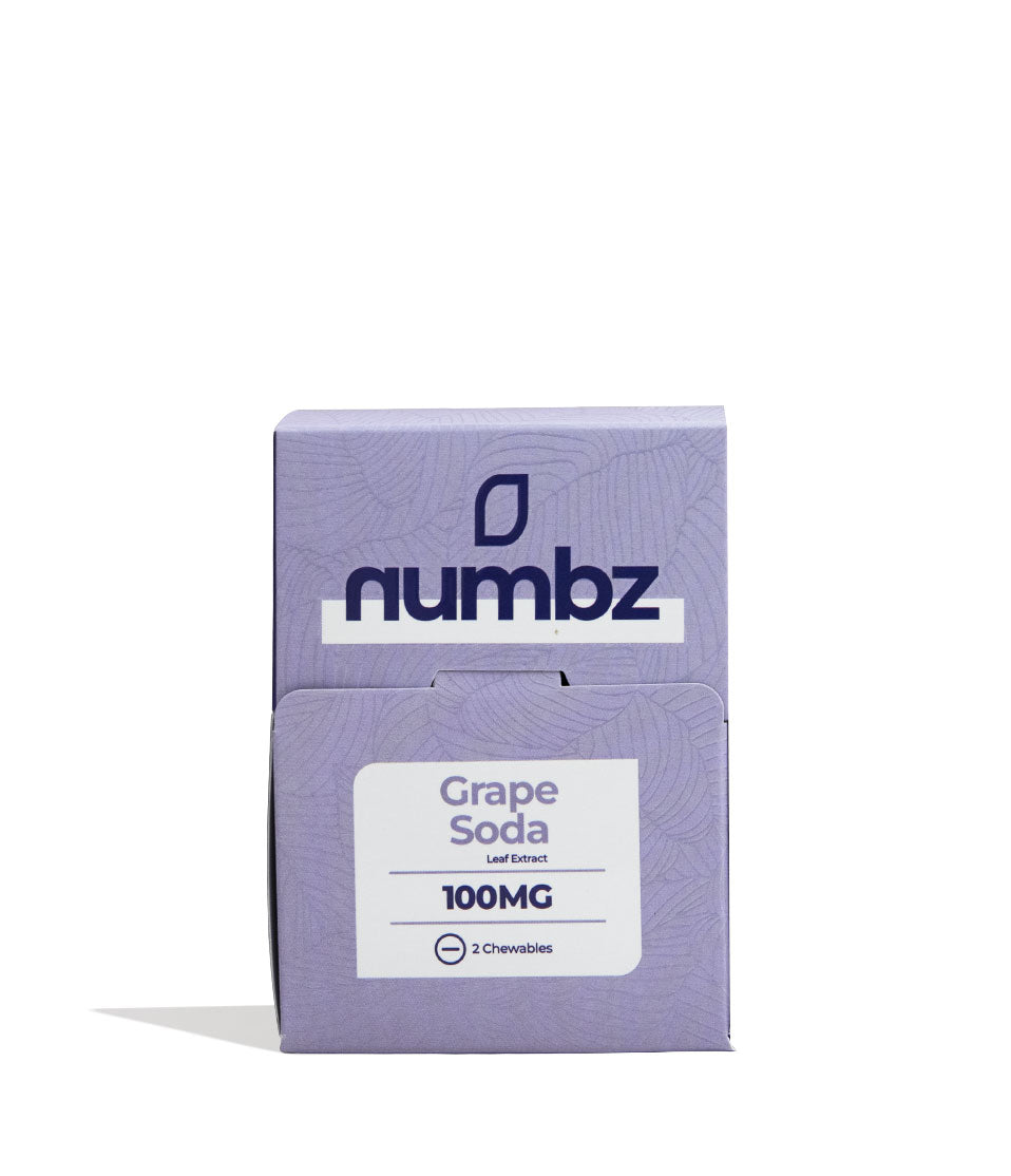 Grape Soda Numbz 7-OH + MIT Chewable Tablets 100mg 20pk Front View on White Background