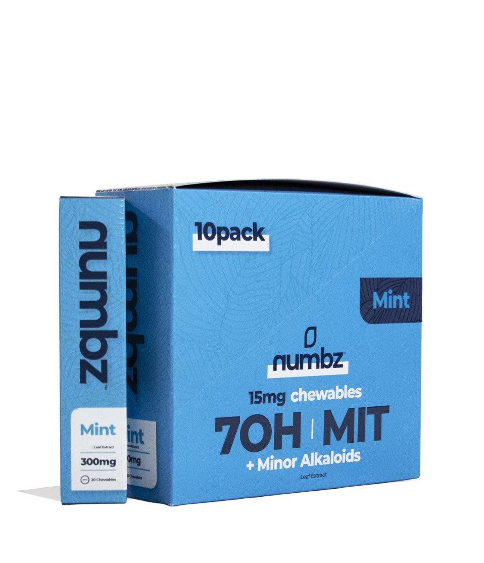 Mint Numbz 7-OH + MIT Chewable Tablets 300mg 10pk Front View on White Background