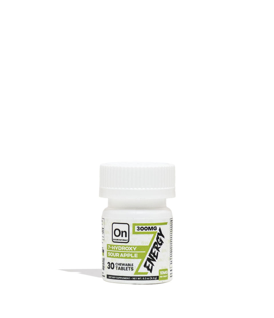 Energy ON7 7-Hydroxymitragynine Advanced Alkaloids 300mg 30 Count Bottle on white background