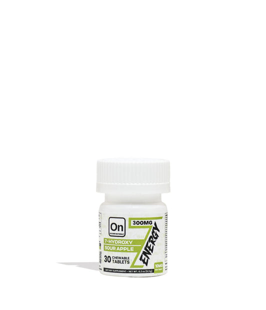 Energy ON7 7-Hydroxymitragynine Advanced Alkaloids 300mg 30 Count Bottle on white background