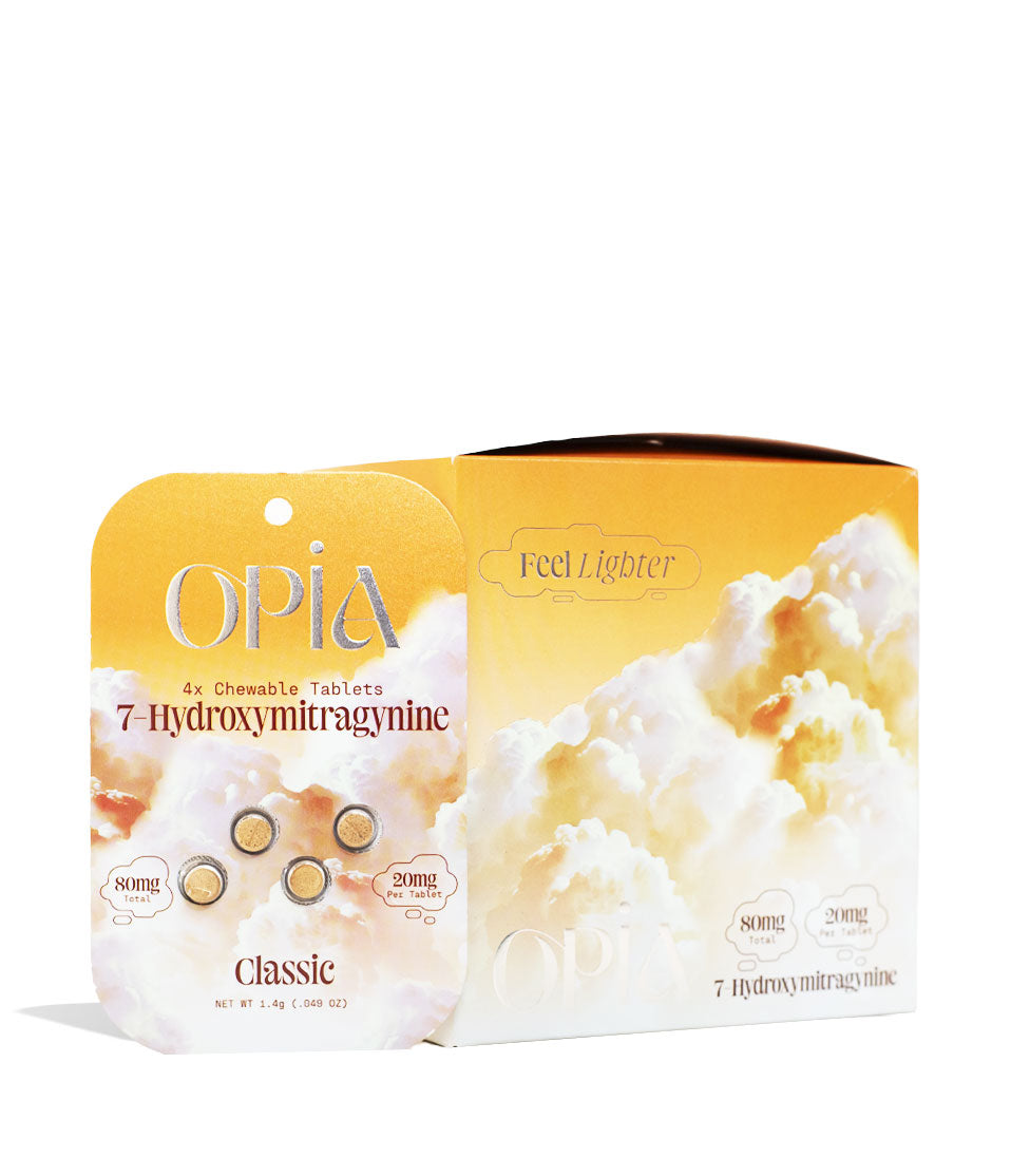 Classic Opia 20mg 7-Hydroxymitragynine Chewable Tablets 10pk Front View on White Background