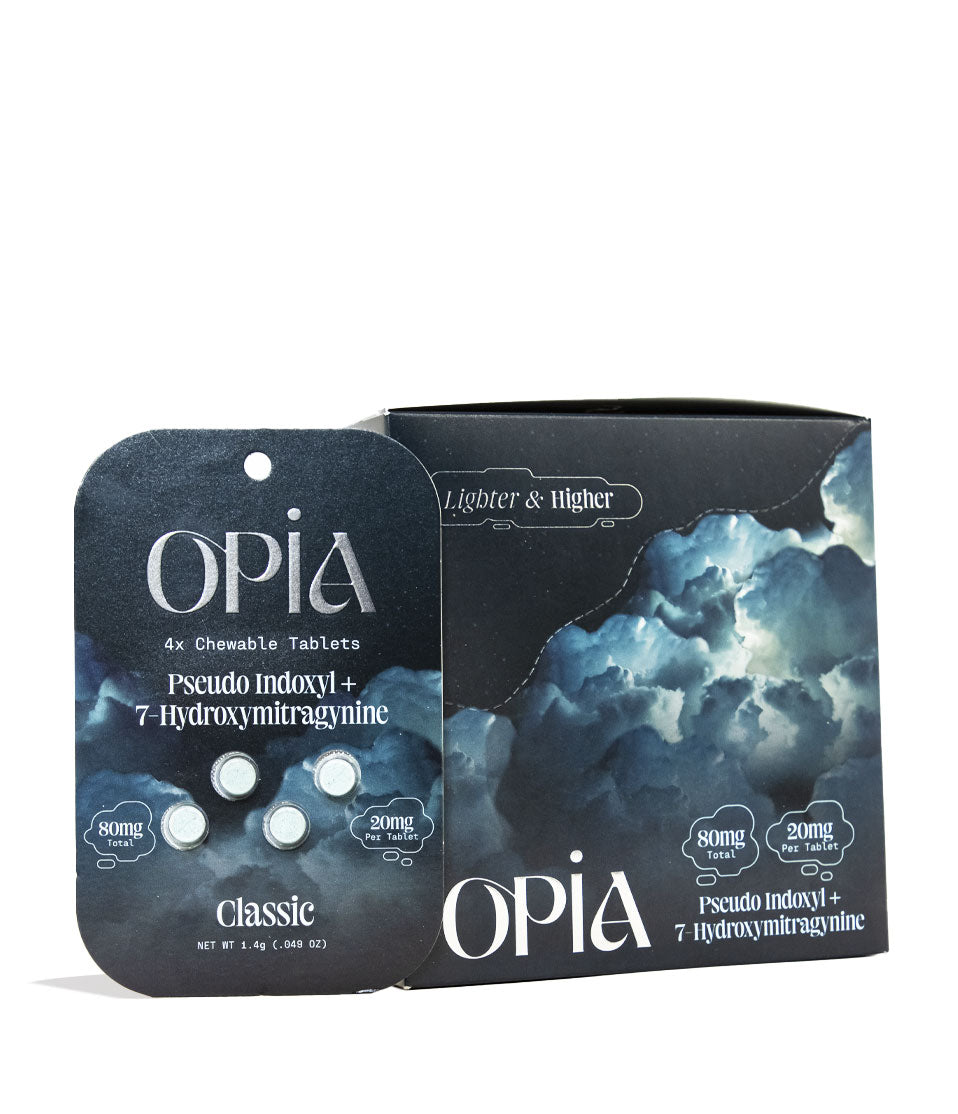 Classic Opia 20mg 7-Hydroxymitragynine with Pseudo Indoxyl Chewable Tablets 10pk Front View on White Background