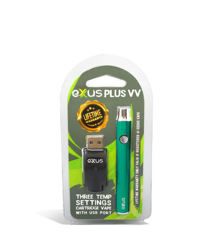 Cosmic Green single pack Exxus Vape Plus VV Cartridge Vaporizer 12pk on white background