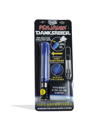 Blue Smyle Penjamin Saber Variable Voltage Battery Packaging Front View on White Background