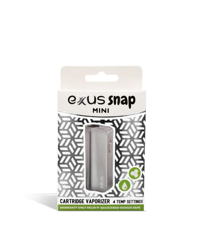 Silver single pack Exxus Vape Snap VV Mini Concentrate Vaporizer 12pk on white background