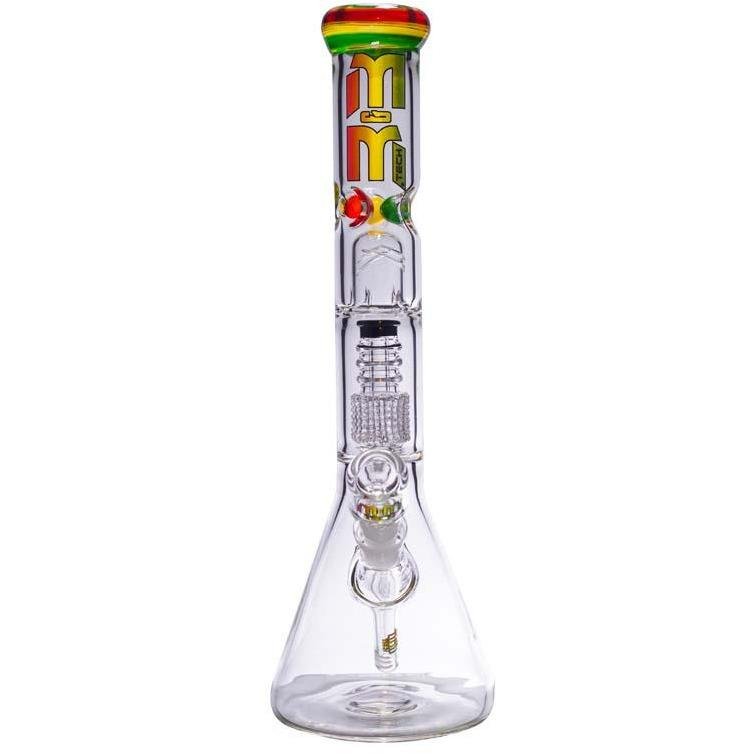 Waterpipe Chandelier Color Ring Beaker by M&M Tech - M&M Tech Glass