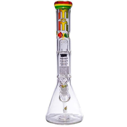 Waterpipe Chandelier Color Ring Beaker by M&M Tech - M&M Tech Glass