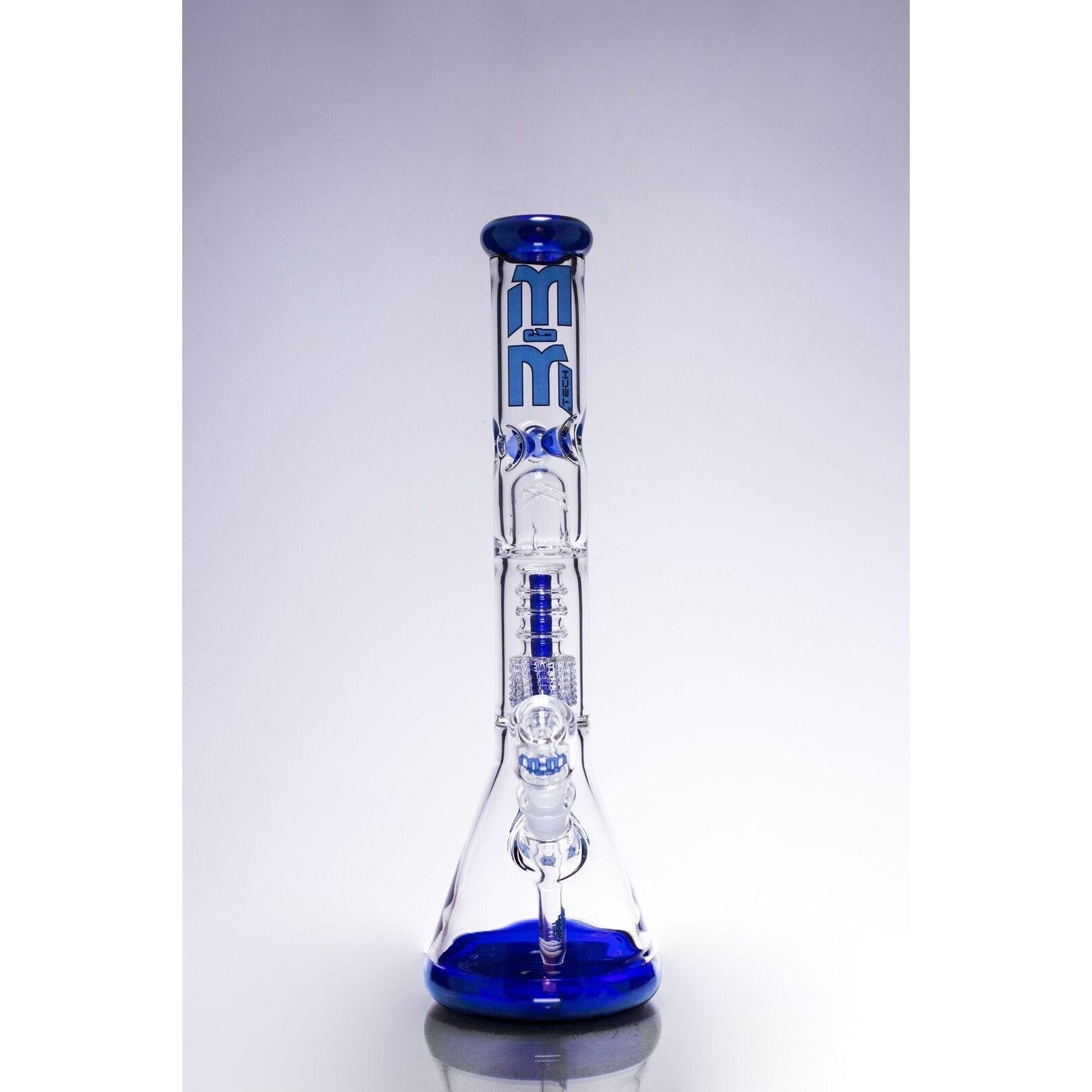 Waterpipe Chandelier Color Ring Beaker by M&M Tech - M&M Tech Glass