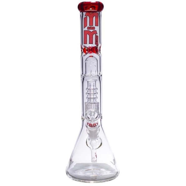 Waterpipe Chandelier Color Ring Beaker by M&M Tech - M&M Tech Glass