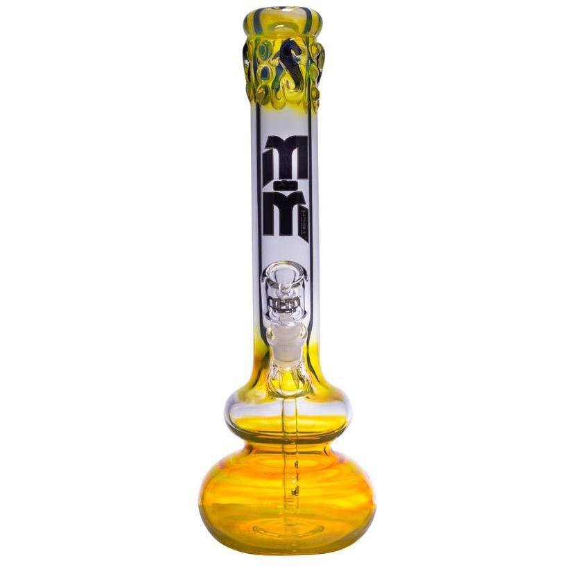 Waterpipe Color Fumed Double Bubble Beaker by M&M Tech - M&M Tech Glass