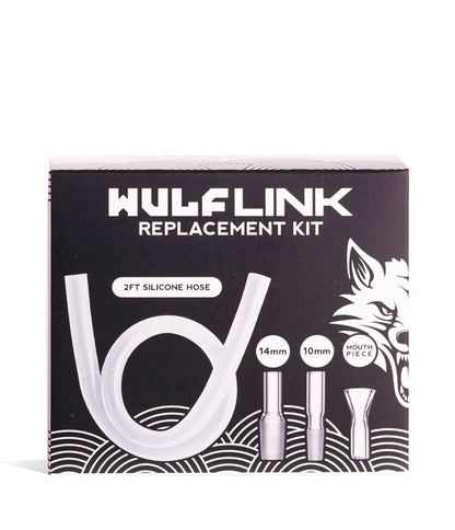 Clear packaging Wulf Mods Link Puffco Attachment Replacement Kit on white background