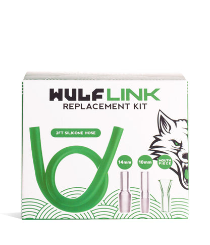 Green packaging Wulf Mods Link Puffco Attachment Replacement Kit on white background