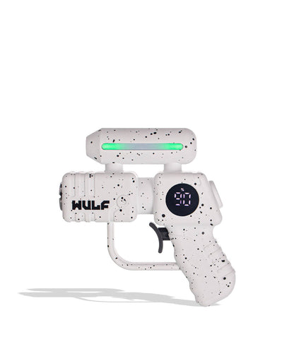 White Black Spatter Wulf Mods Zapp Variable Voltage Battery on white background
