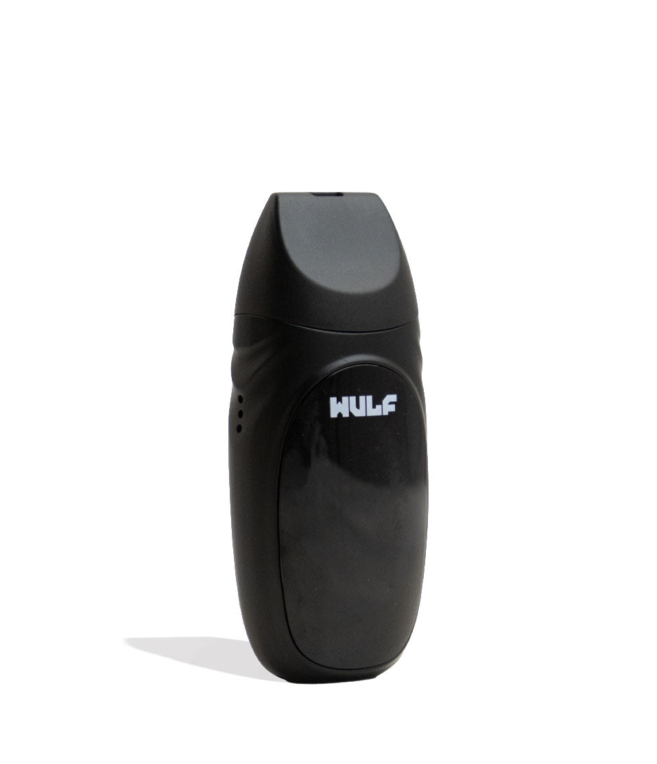Black Wulf Mods Faze Portable Dry Herb Vaporizer Angle View on White Background