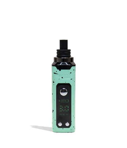 Teal Black Spatter Wulf Mods Nestor Portable Concentrate Vaporizer Front View on White Background