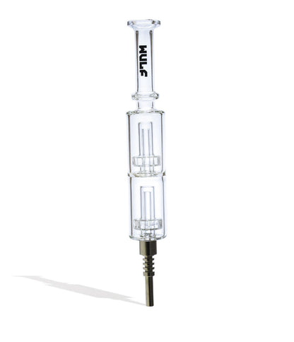 Clear Wulf Mods Nova Stack Water Filtered Nectar Collector Front View on White Background