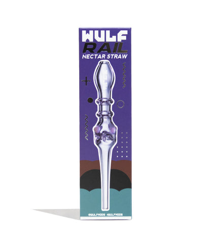 Purple Wulf Mods Rail Nectar Straw 15pk Packaging Front View on White Background