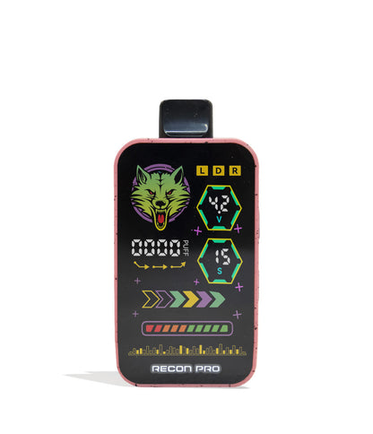 Pink Black Spatter Wulf Mods Recon Pro Dual 510 Voltage Battery 9pk Front View on White Background