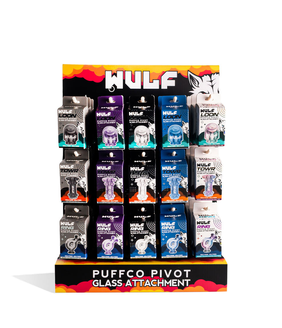 Wulf Mods Pivot Tops 45pc Countertop Display front view on white background