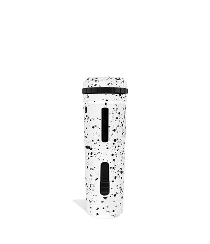 White Black Spatter back view Wulf Mods UNI Adjustable Cartridge Vaporizer on white studio background