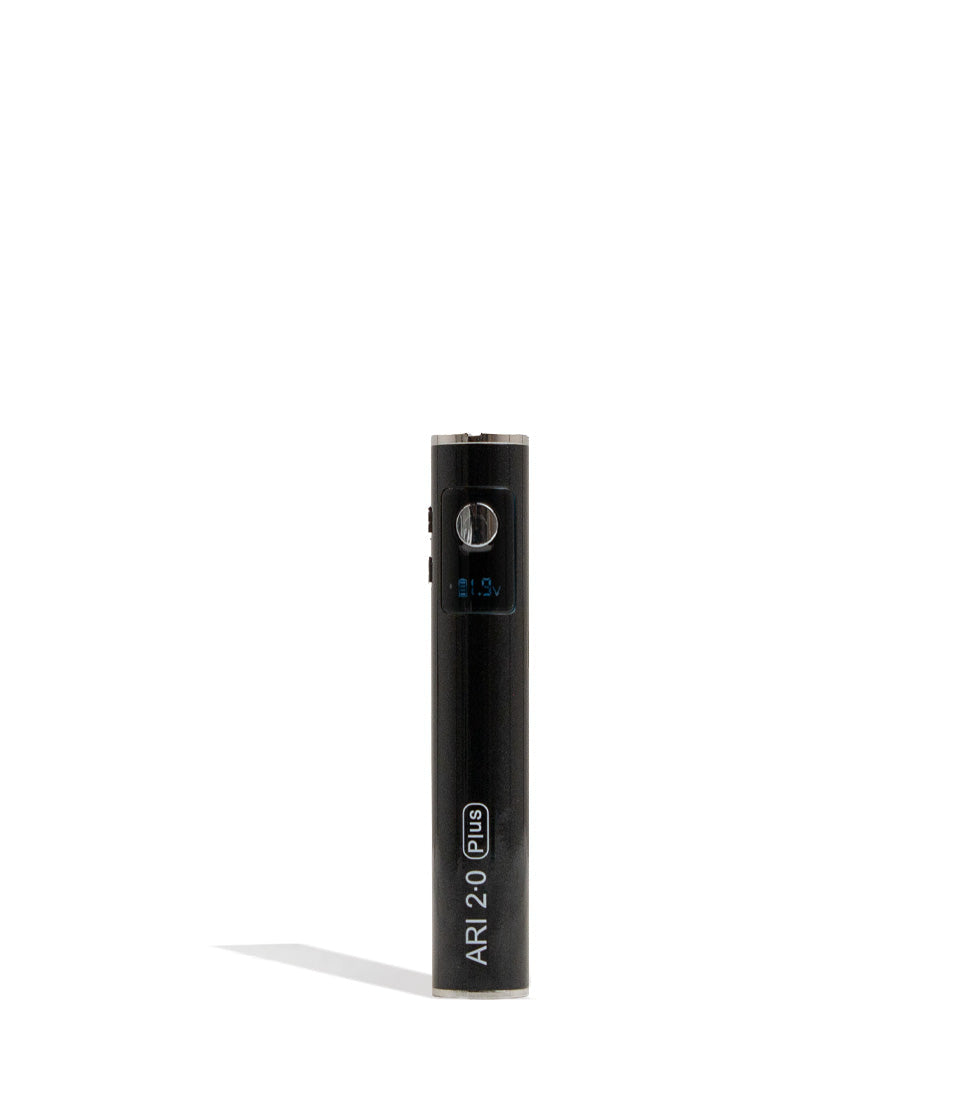 Black Yocan Ari Plus 2.0 Variable Voltage Battery 15pk Front VIew on White Background