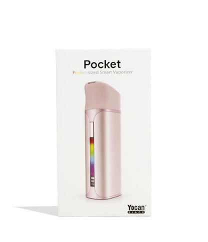 Pink Yocan Black Pocket Concentrate Vaporizer Packaging Front View on White Background