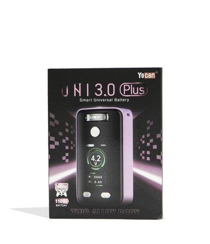 Rose Gold Yocan UNI 3.0 Plus Variable Voltage Battery Packaging Front View on White Background